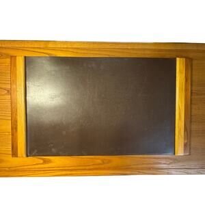 Vintage Desk Pad Teak Wood Calendar Pad Mat 36"x20"